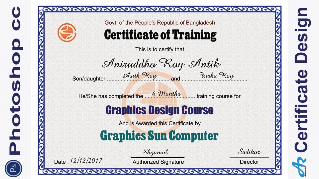 Business Adobe Certified Expert In Photoshop  Certificate With Regard To Track And Field Certificate Templates Free