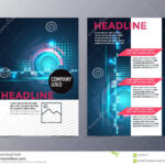 Business And Technology Brochure Design Template Vector Tri Intended For Technical Brochure Template