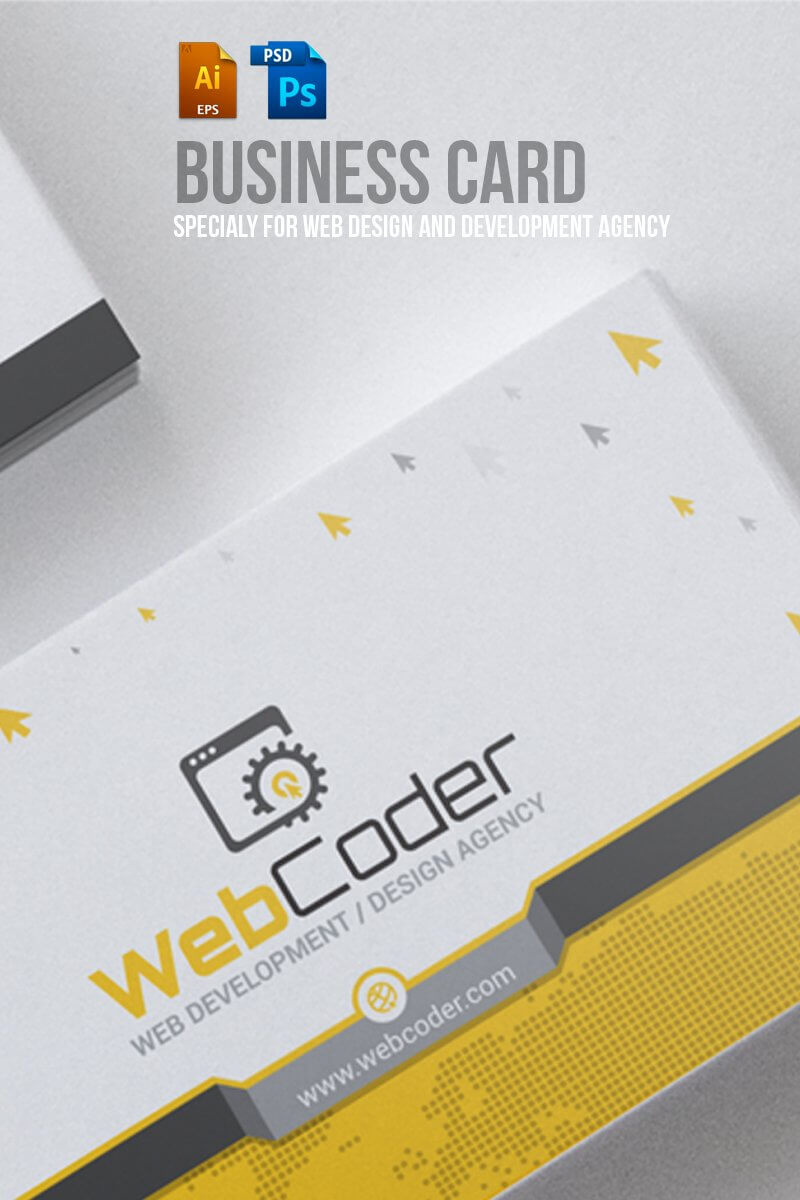 Business Card Design For Web Design And Developer Psd Template Pertaining To Web Design Business Cards Templates