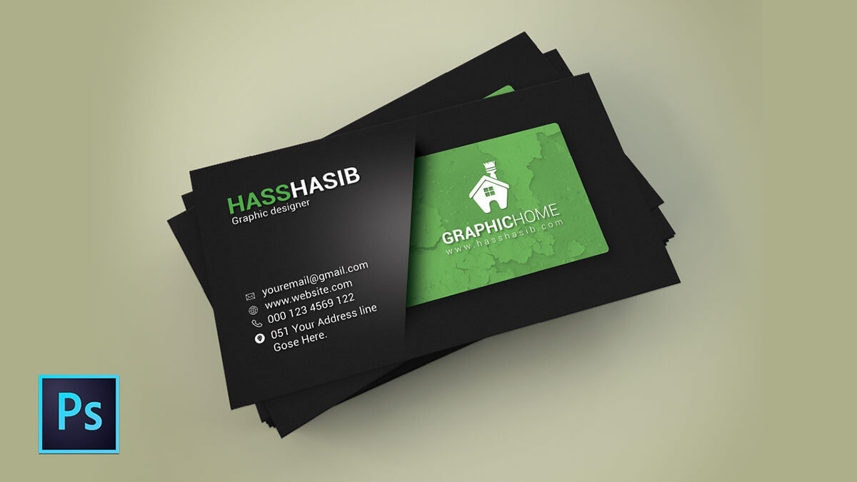 Business Card Design In Photoshop Cc On Behance Within Visiting Card Templates For Photoshop
