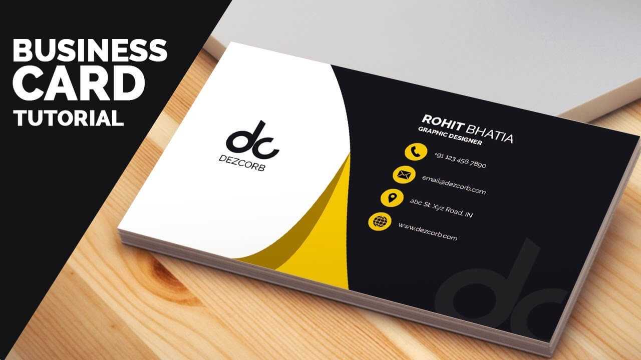 Business Card Design In Photoshop Cs6 Tutorial | Learn Photoshop Front In Business Card Template Photoshop Cs6