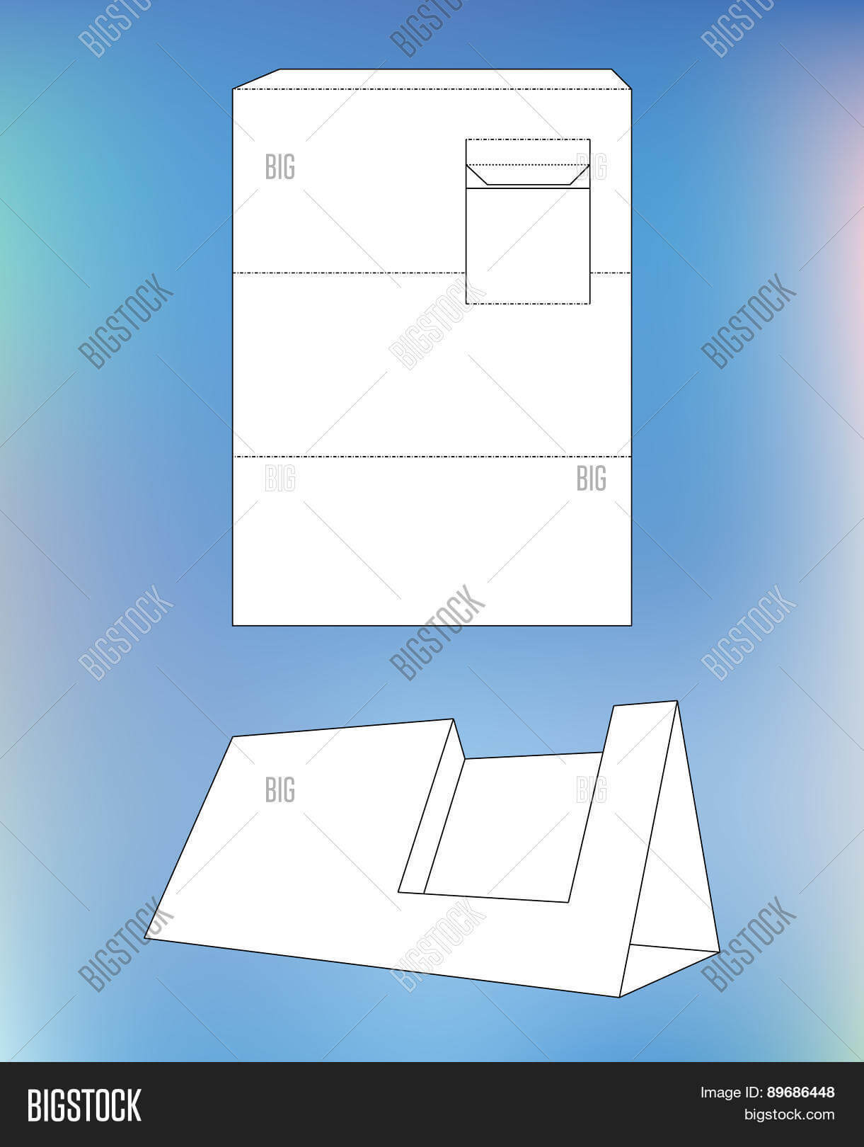 Business Card Display Vector & Photo (Free Trial) | Bigstock With Card Stand Template