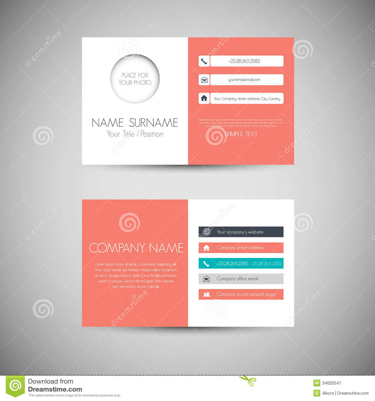 Business Card Stock Vector. Illustration Of Media In Photography Referral Card Templates