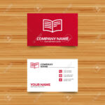 Business Card Template. Book Sign Icon. Open Book Symbol. Phone,.. Intended For Index Card Template Open Office