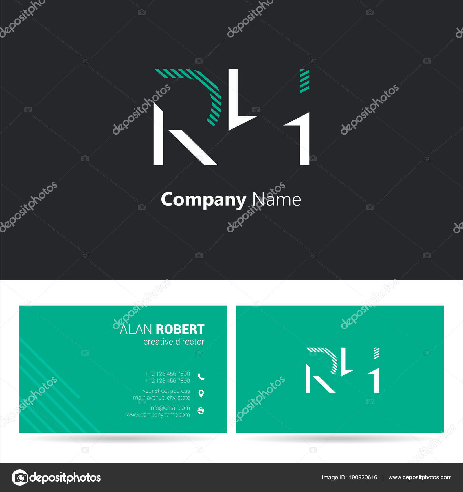 Business Card Template — Векторное Изображение © Deepzdzyn In Buisness Card Template