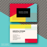 Business Card Template Designs | Pop Geometric Pertaining To Front And Back Business Card Template Word