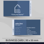 Business Card Template Real Estate Agency Design with Real Estate Agent Business Card Template