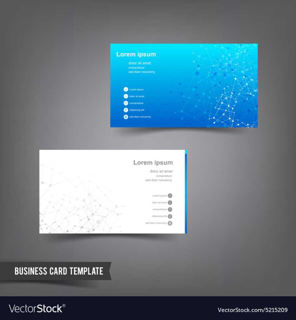 Business Card Template Set 025 Connection Network With Networking Card