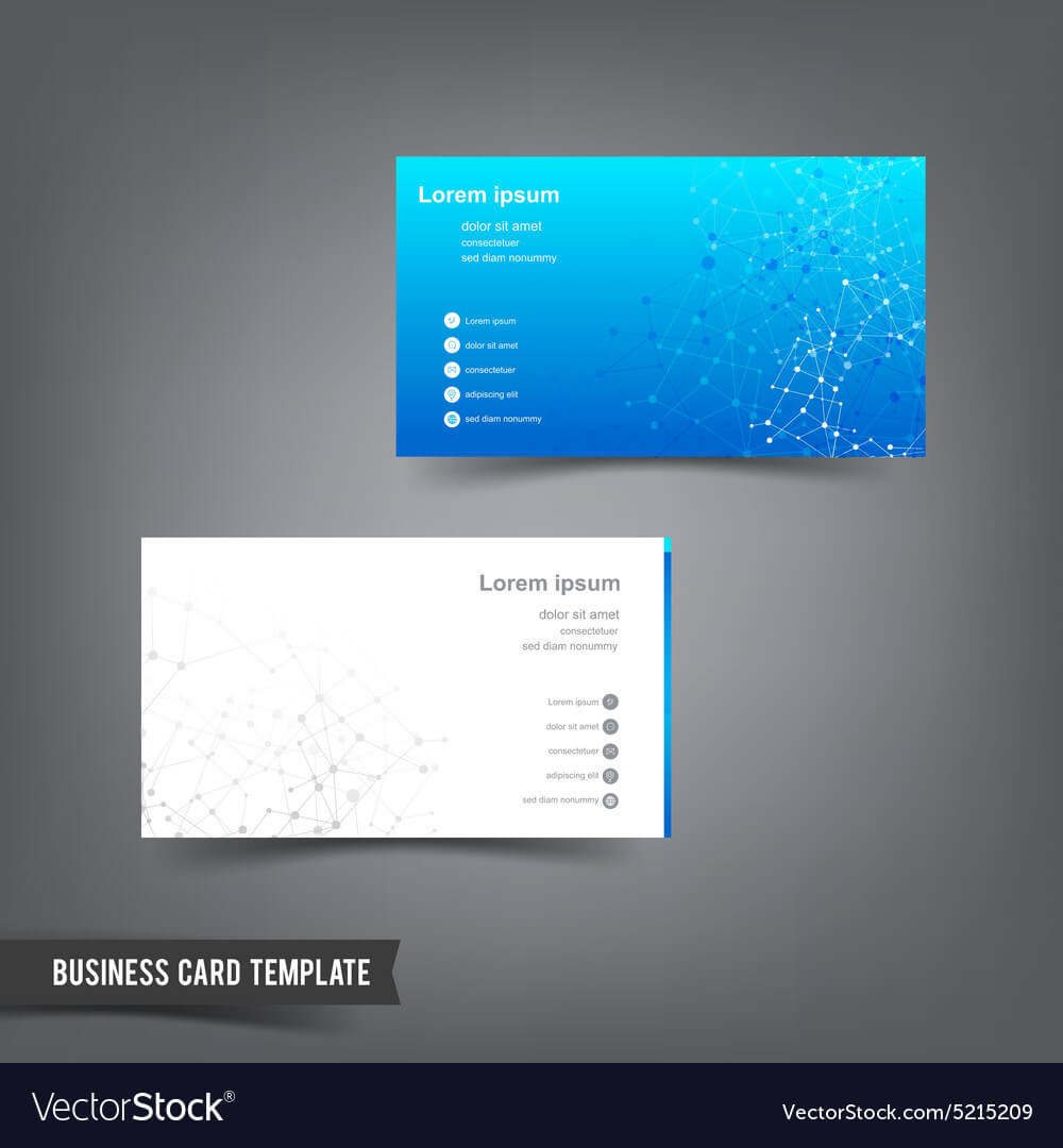 Business Card Template Set 025 Connection Network With Networking Card Template