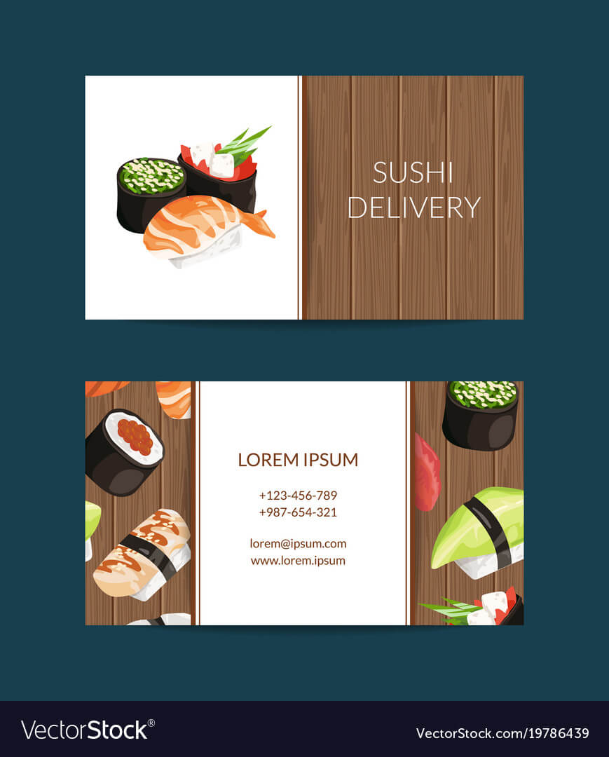Business Card Templates In Cartoon Style Within Food Business Cards Templates Free