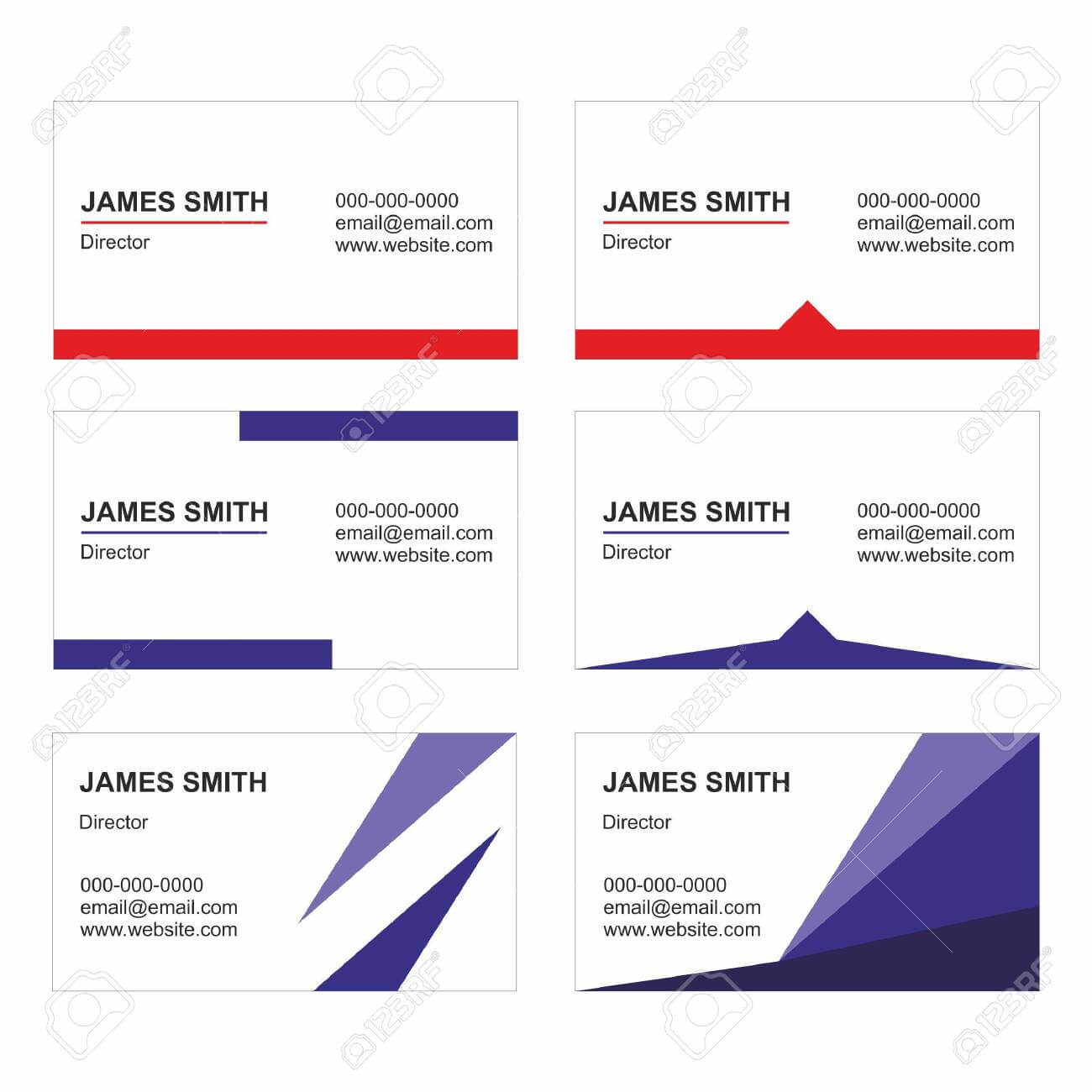Business Card Templates Set Vector – Printable Intended For Buisness Card Templates