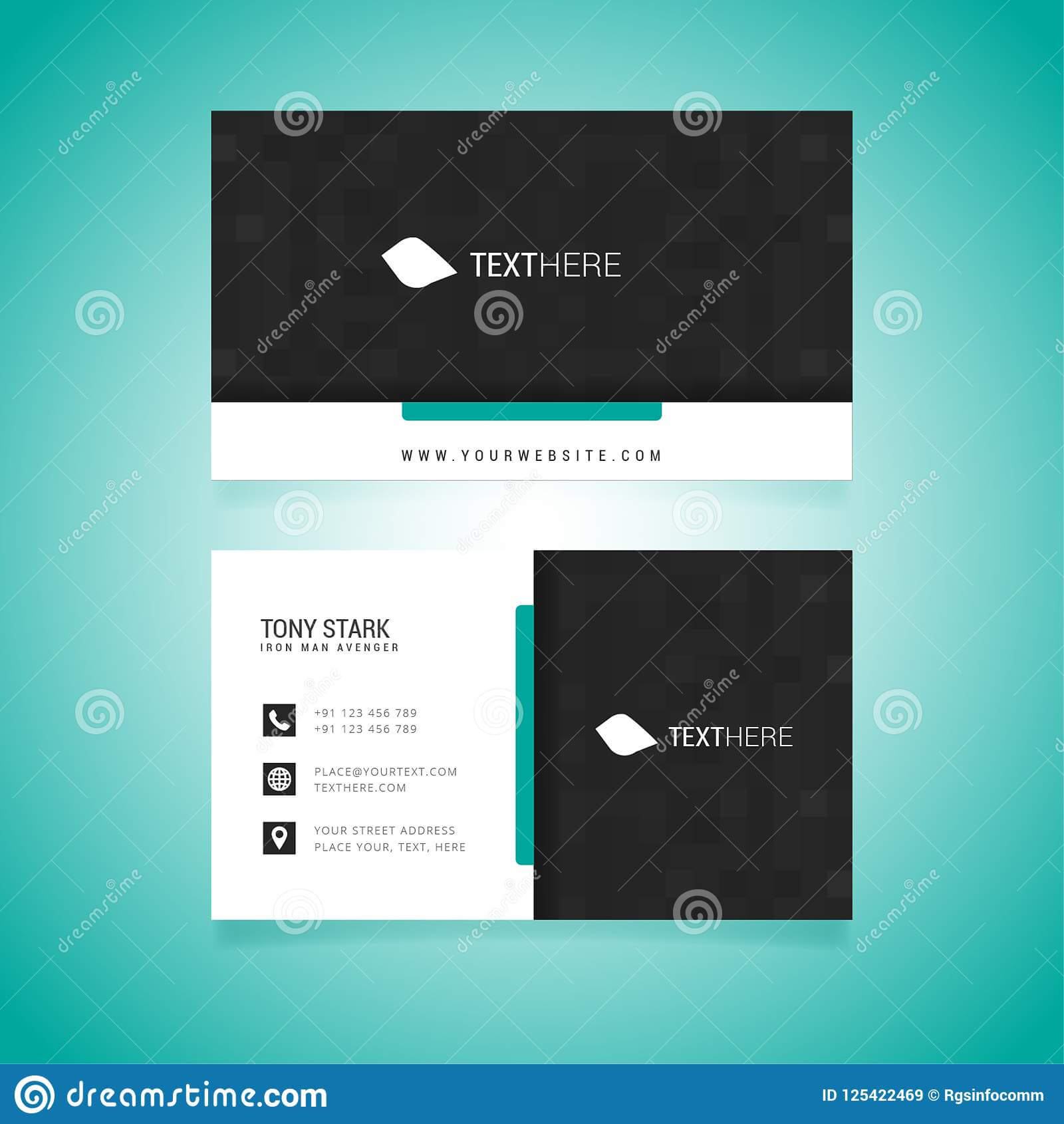 Business Card Vector Template Stock Vector – Illustration Of Throughout Visiting Card Illustrator Templates Download