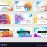 Business Cards Templates Made Of Paint Stains Regarding Advertising Cards Templates
