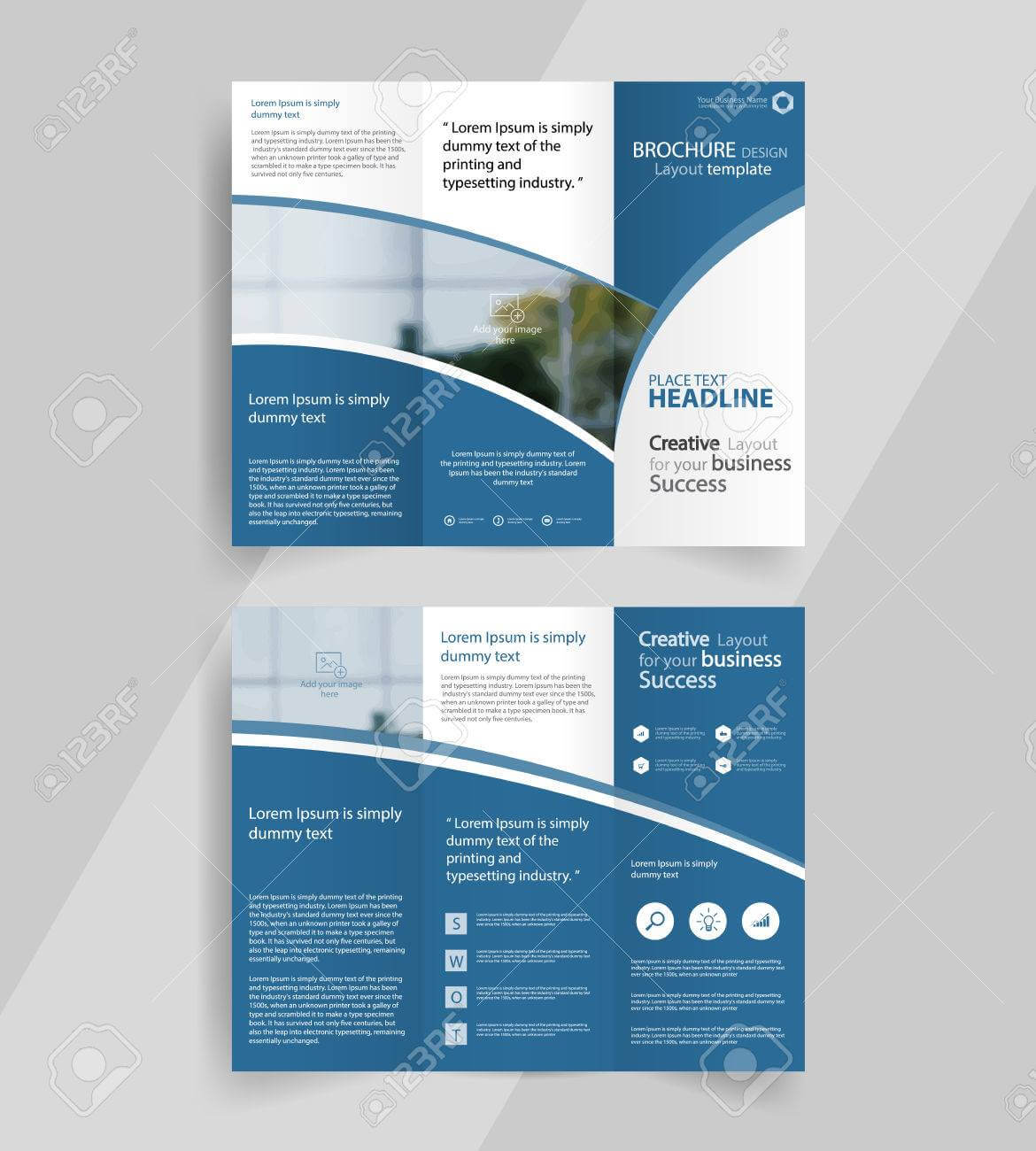 Business Tri Fold Brochure Layout Design ,vector A4 Brochure.. Intended For Tri Fold Brochure Publisher Template