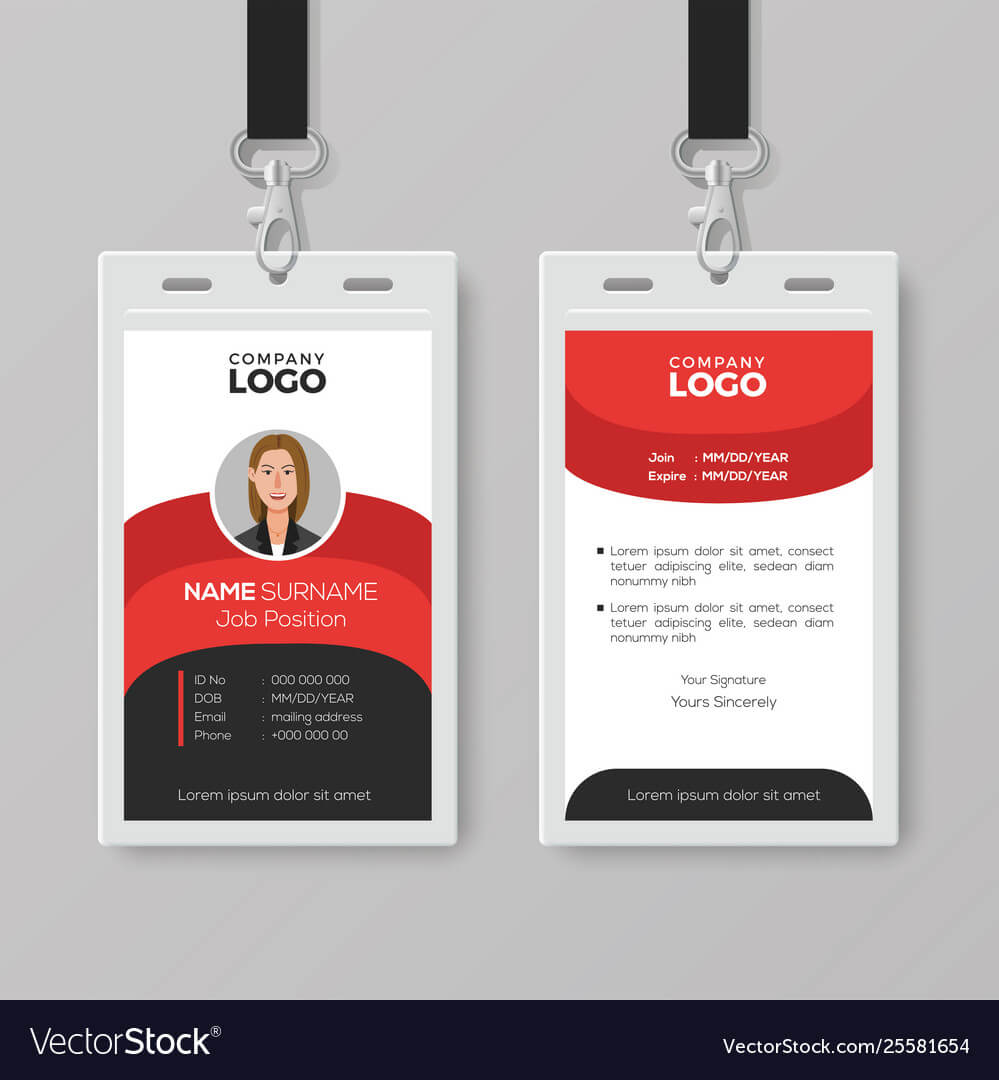 C260Bf1 Employee Id Template | Wiring Library In Sample Of Id Card Template