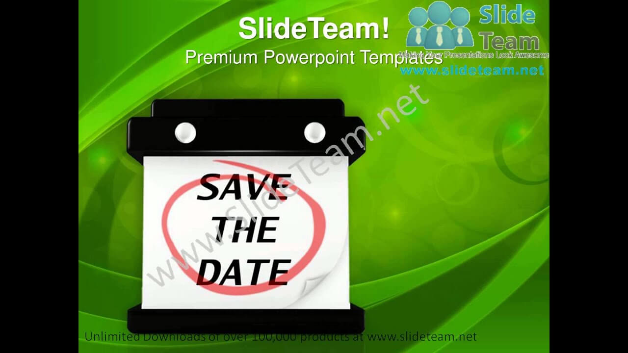 Calendar Save The Date Powerpoint Templates Ppt Themes 0912 Pertaining To Save The Date Powerpoint Template