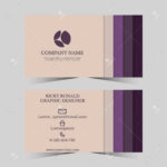 Calling Card Template For Business Man With Geometric Design In Template For Calling Card
