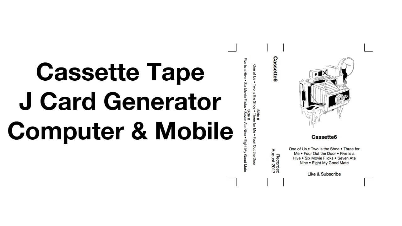 Cassette Tape J Card Template Generator Easy Mixtape Artwork Maker Computer  Ios Android With Regard To Cassette J Card Template