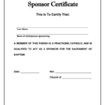 Catholic Church God Parent Sponser Form – Fill Online For Roman Catholic Baptism Certificate Template
