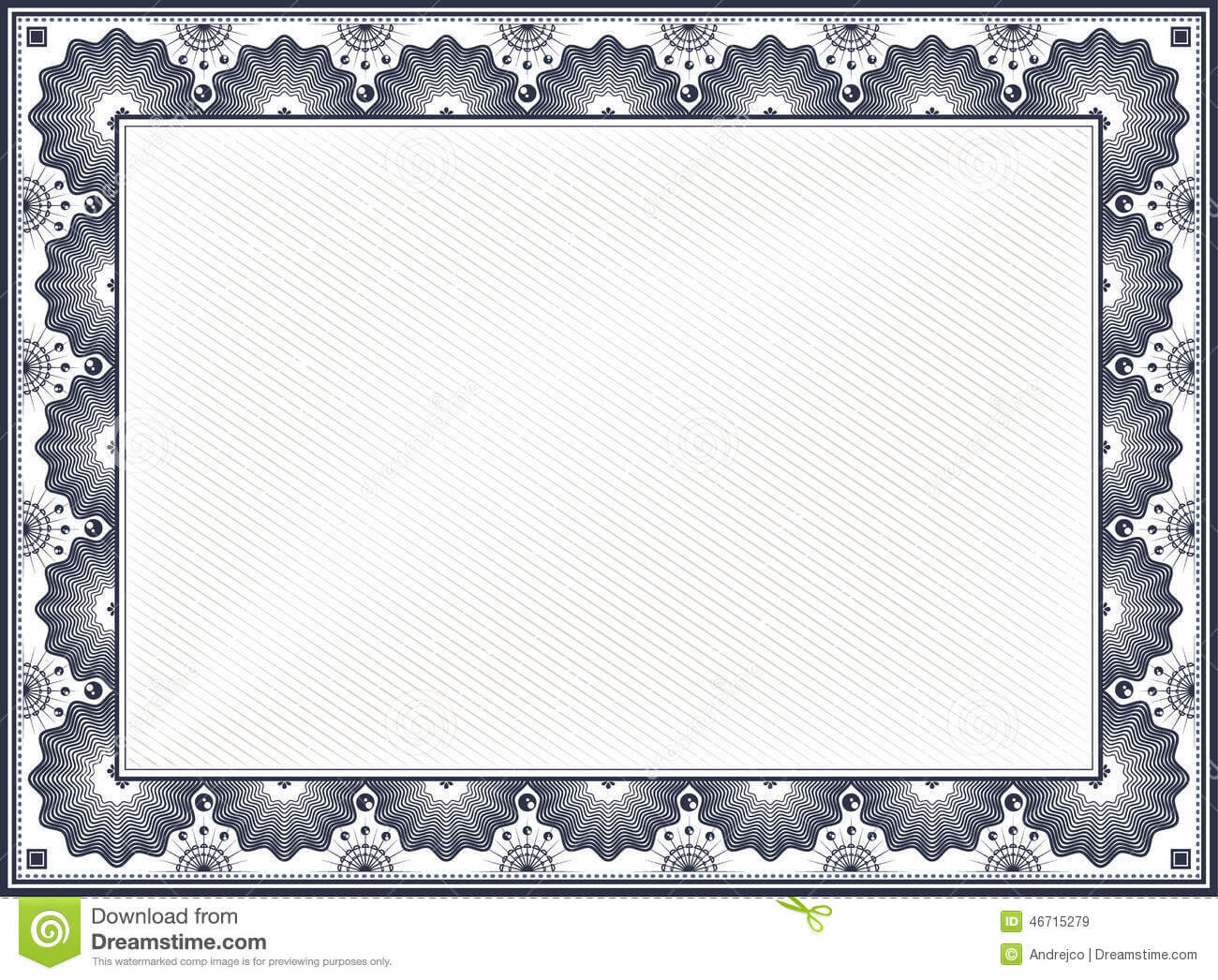 Certificate Border Stock Vector. Illustration Of Document Throughout Free Printable Certificate Border Templates