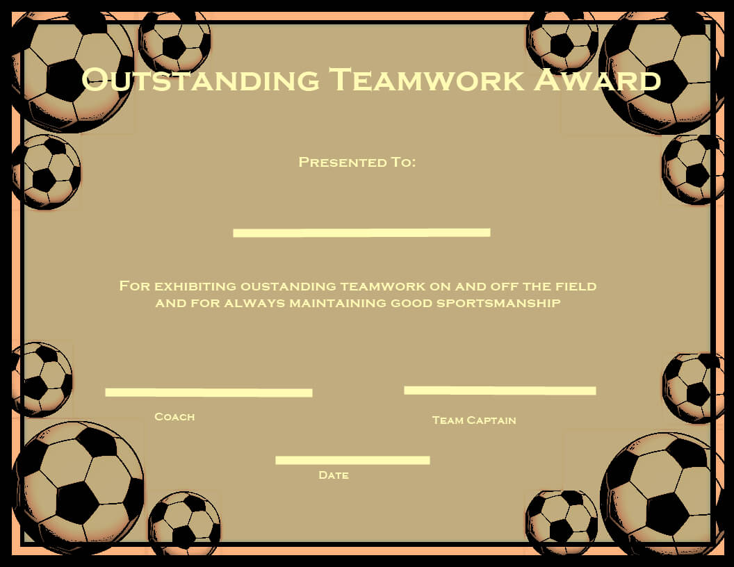 Certificate Clipart Football, Certificate Football Pertaining To Soccer Certificate Templates For Word