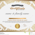 Certificate Design Template. Stock Vector – Illustration Of Pertaining To Design A Certificate Template