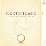 Certificate / Diploma Background Template. Pattern Stock With Certificate Scroll Template