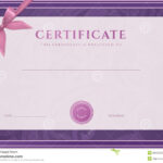 Certificate, Diploma Template. Award Pattern Stock Vector Inside Scroll Certificate Templates