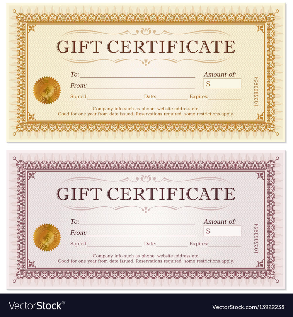 Certificate Gift Coupon Template Throughout Company Gift Certificate Template