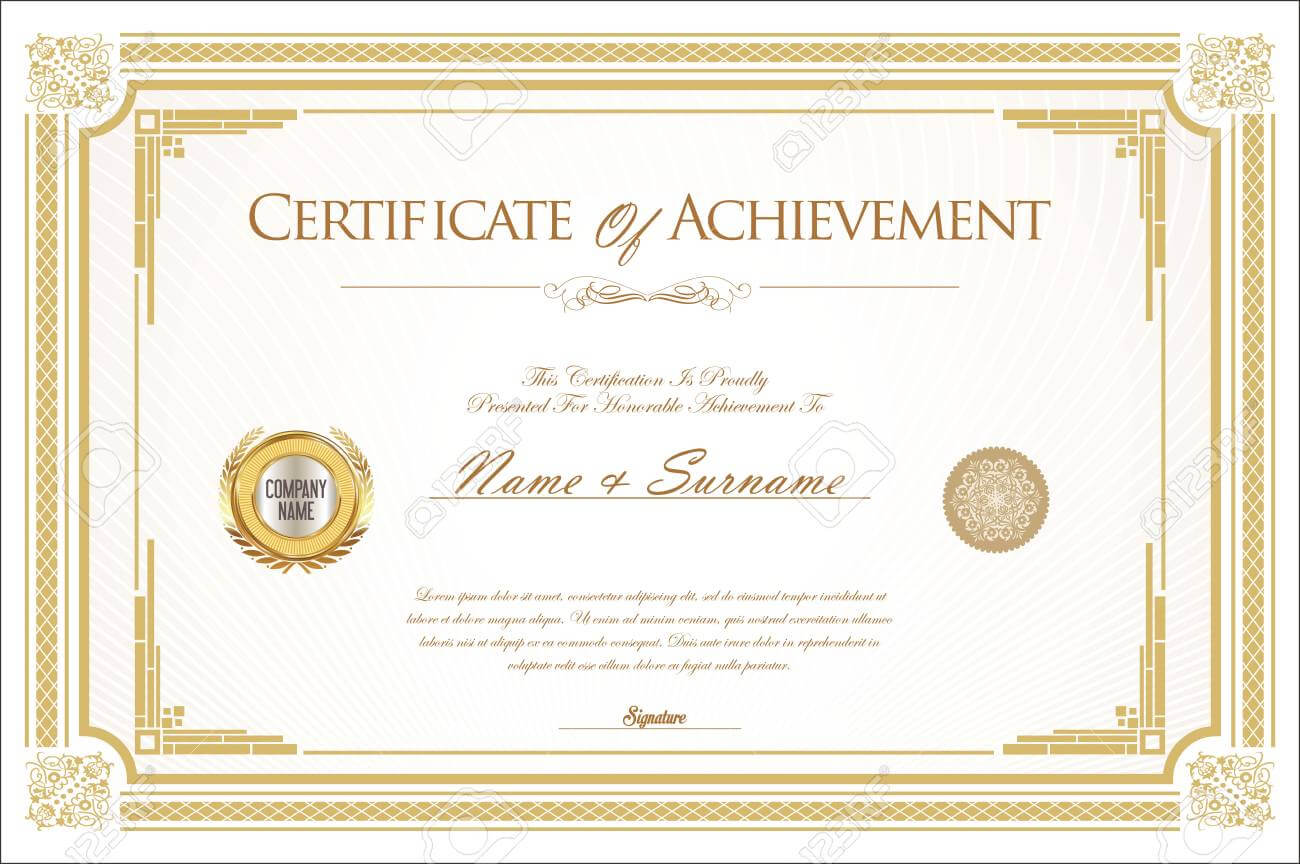 Certificate Of Achievement Or Diploma Template Throughout Certificate Of Accomplishment Template Free
