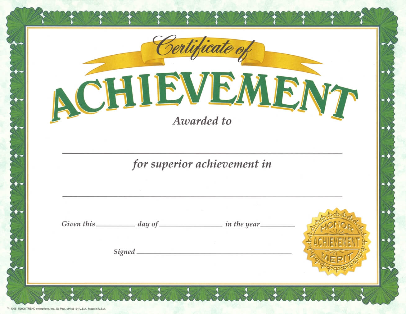 Certificate Of Achievement Template – Certificate Templates Intended For Perfect Attendance Certificate Template
