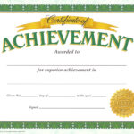 Certificate Of Achievement Template – Certificate Templates Throughout Army Certificate Of Achievement Template