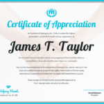 Certificate Of Appreciation In Recognition Of Service Certificate Template