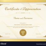 Certificate Of Appreciation Template For In Appreciation Certificate Templates