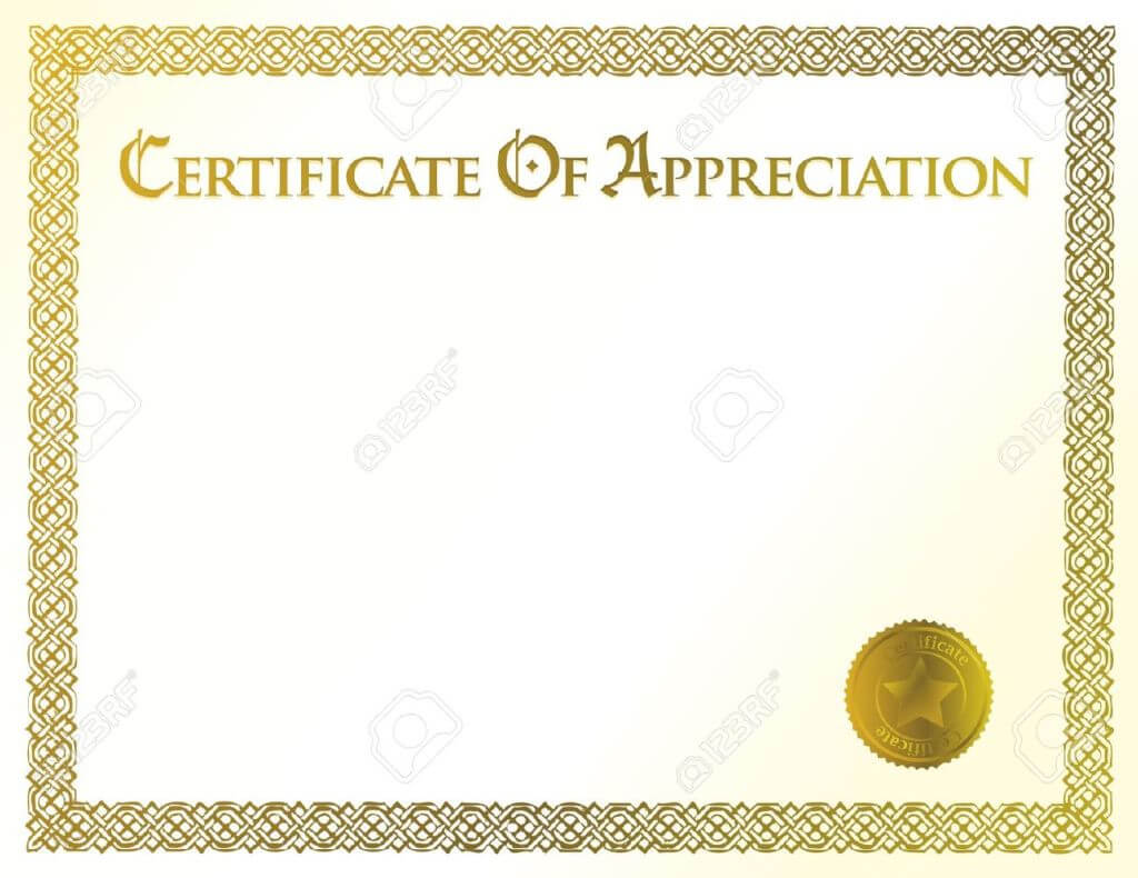 Certificate Of Appreciation Template Free Editable Throughout Certificate Of Appreciation Template Free Printable