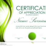Certificate Of Appreciation Template Stock Vector Inside Free Certificate Of Appreciation Template Downloads