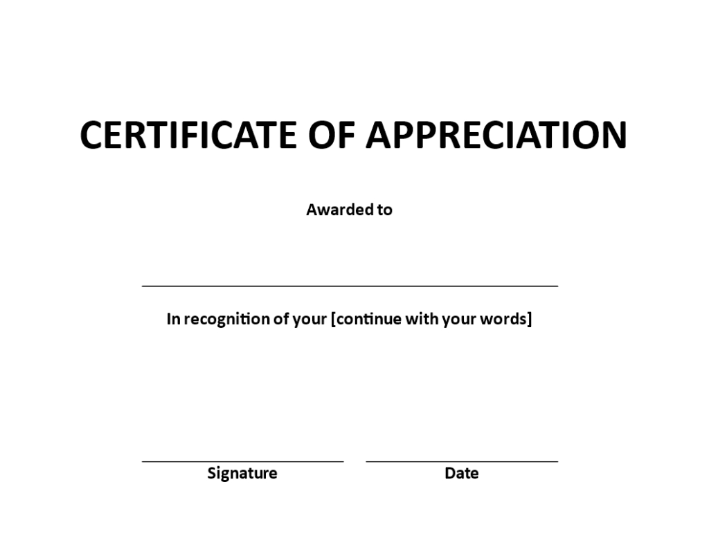 Certificate Of Appearance Template - Sample Professional Templates