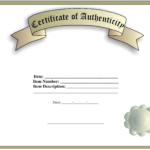 Certificate Of Authenticity Template | Templates At in Certificate Of Authenticity Template