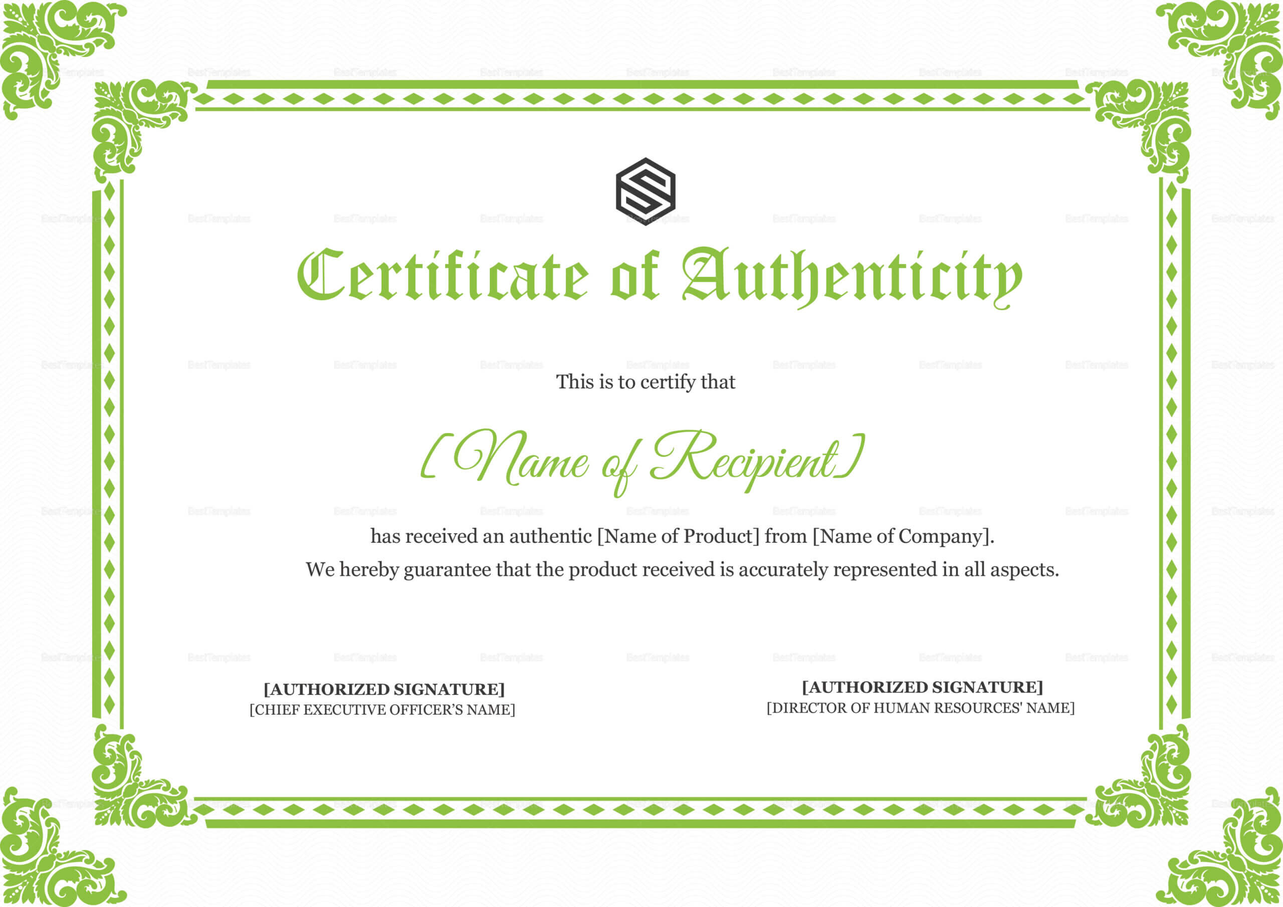 Certificate Of Authenticity Template With Certificate Of Authenticity Template