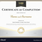 Certificate Of Completion Template Silver Theme For Blank Certificate Of Achievement Template