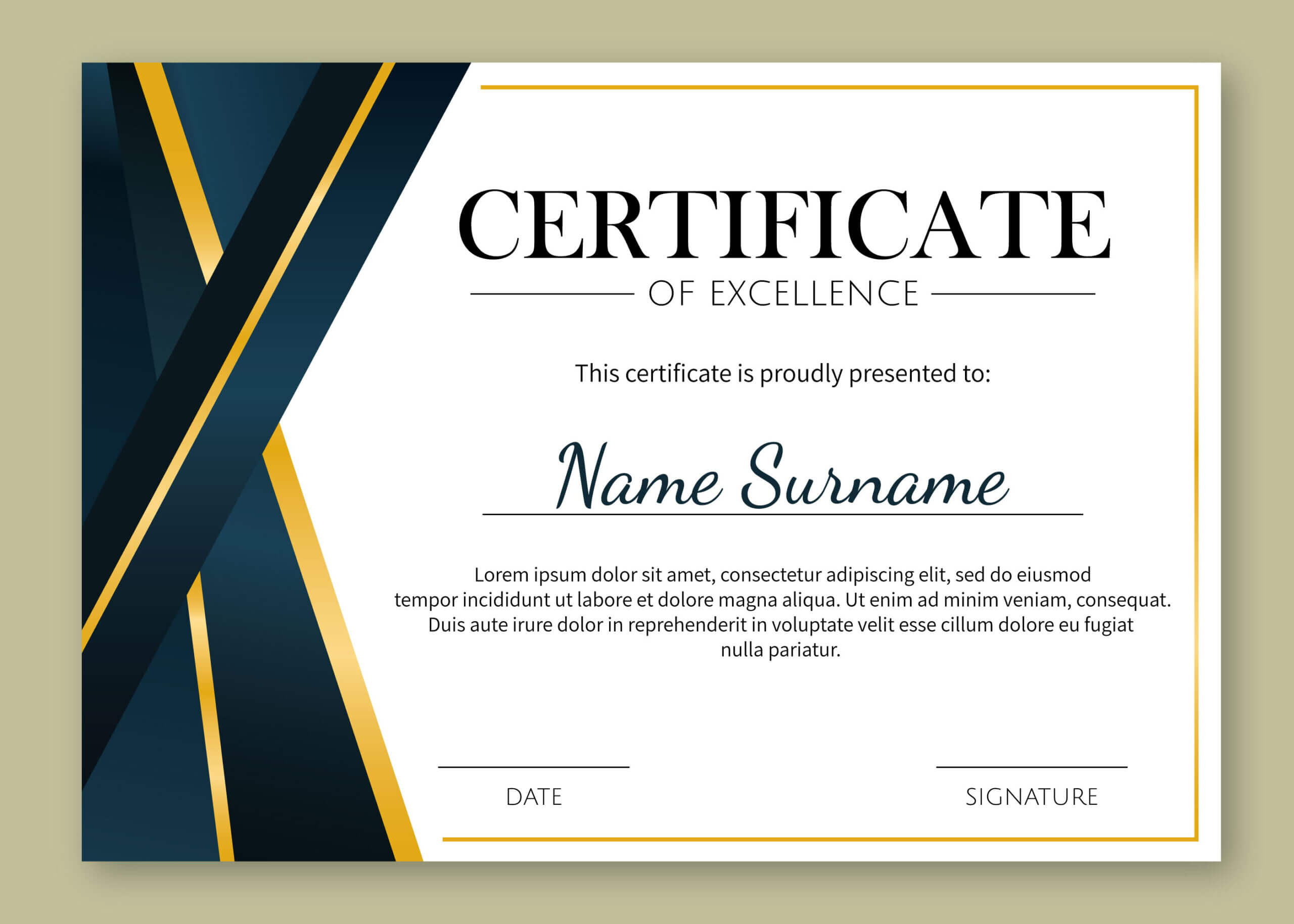 Certificate Of Excellence Template Free Download Intended For Certificate Of Excellence Template Word