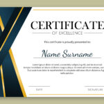 Certificate Of Excellence Template Free Download Throughout Certificate Template For Pages
