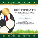 Certificate Of Excellence Template In Sport Theme For Football.. For Football Certificate Template