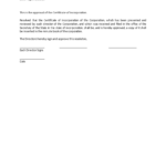 Certificate Of Incorporation, Board Acceptance | Templates At Regarding Certificate Of Acceptance Template