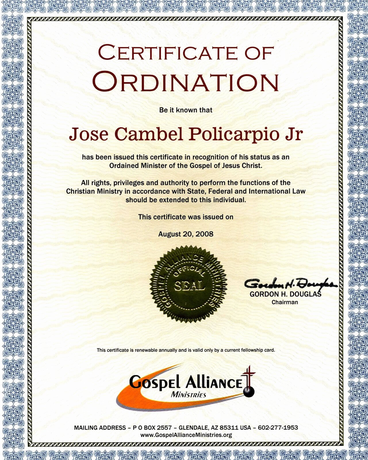 Certificate Of Ordination Template – Barati.ald2014 Intended For Certificate Of Ordination Template