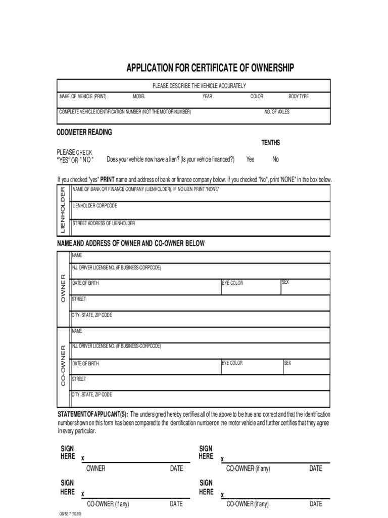 Certificate Of Ownership Form – 3 Free Templates In Pdf Within Certificate Of Ownership Template