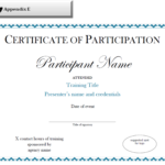 Certificate Of Participation Sample Free Download In Certificate Of Participation In Workshop Template