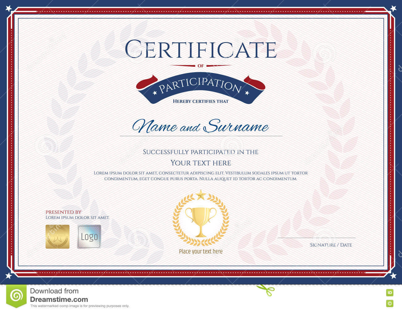 Certificate Of Participation Template In Sport Theme With Inside Certification Of Participation Free Template