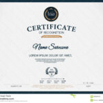 Certificate Of Recognition Frame Design Template Layout Inside Certificate Template Size