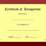 Certificate Of Recognition Template – Certificate Templates For Free Template For Certificate Of Recognition